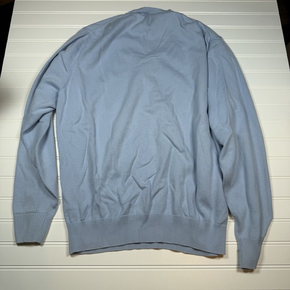 Jos A Bank Signature Collection V-Neck Sweater Men's Large Blue Pima Cotton GUC - Picture 2 of 4